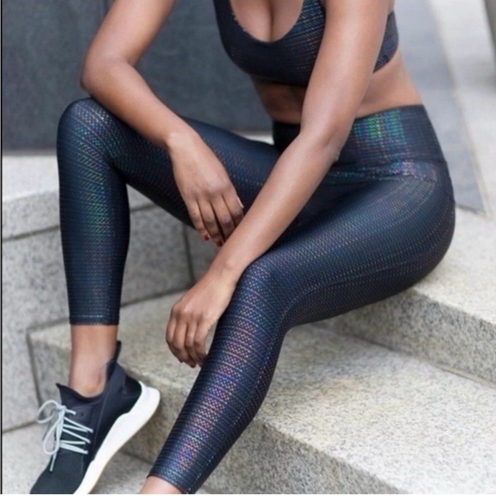SPANX Black Iridescent Leggings